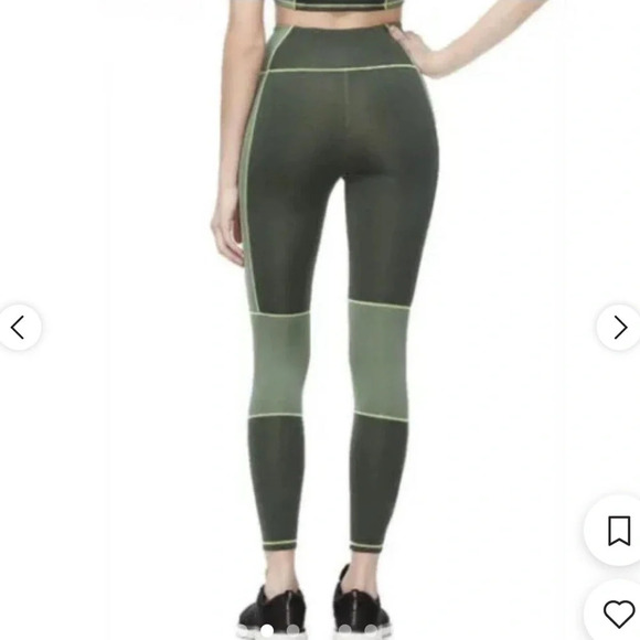 Good American The Dual Life Tonal Green Leggings - Picture 3 of 9